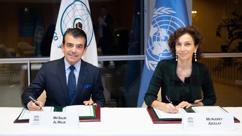 AlMalik and Azoulay sign a cooperation agreement between ISESCO and UNESCO