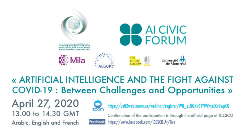 ICESCO Virtual Forum to discuss “Artificial Intelligence and the Fight Against Covid-19: Between Challenges and Opportunities”