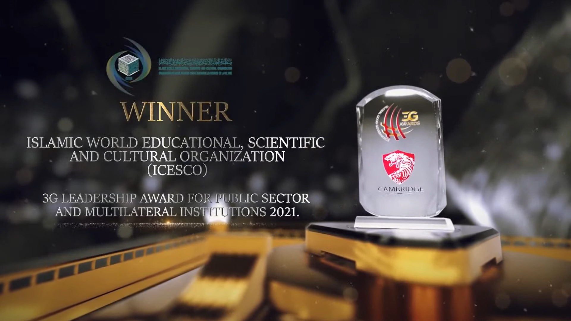 ICESCO Wins Global Good Governance Award 2021 from Cambridge-IFA