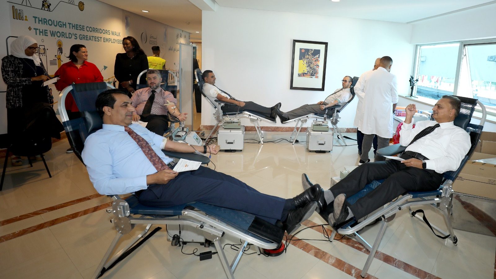 ICESCO employees participate in blood donation campaign for benefit of injured victims of Morocco earthquake