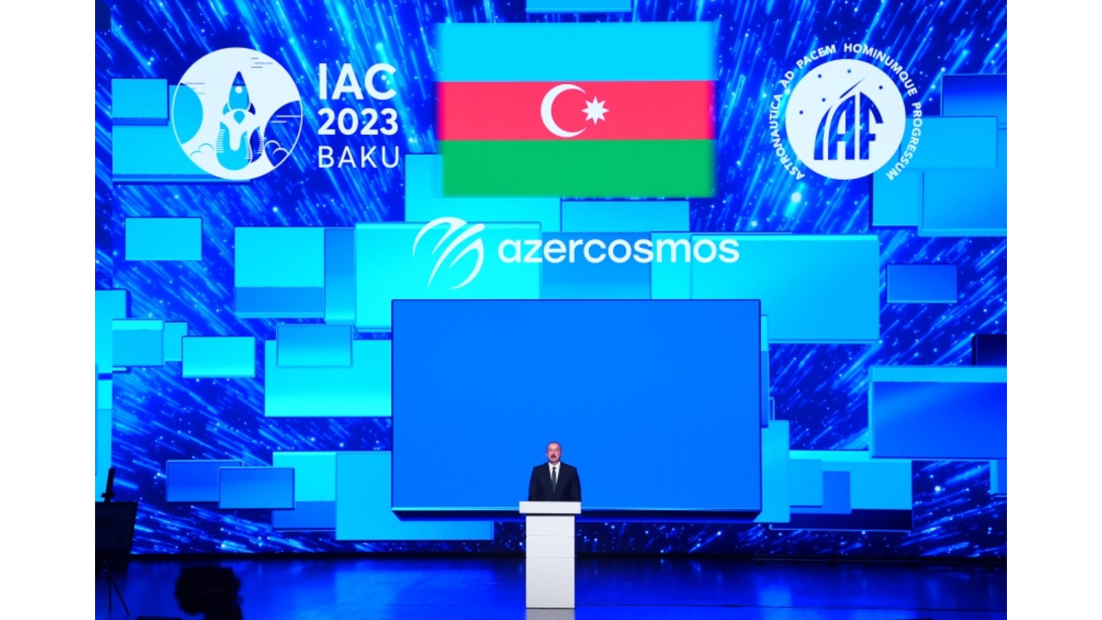 Launch of the International Astronautical Congress in Azerbaijan, featuring 500 young men and women, whose participation was arranged by ICESCO, with 200 of them transported by private flight from Rabat